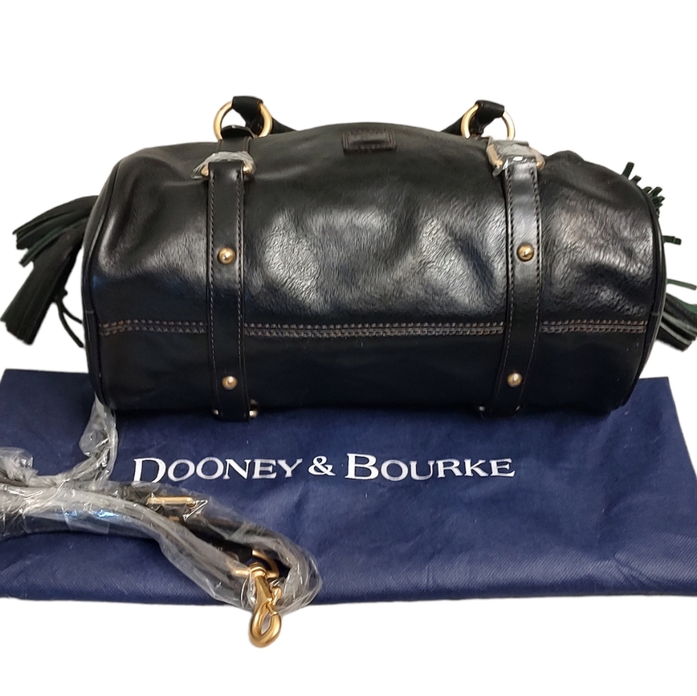 DOONEY & BOURKE Florentine Leather Small Satchel Crossbody Bag NWOT Black - Picture 11 of 16